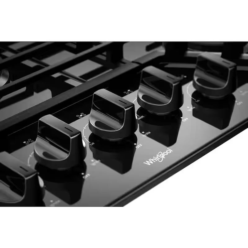 Black 5 Burner Gas Cooktop with Cast-Iron Grates Y77504