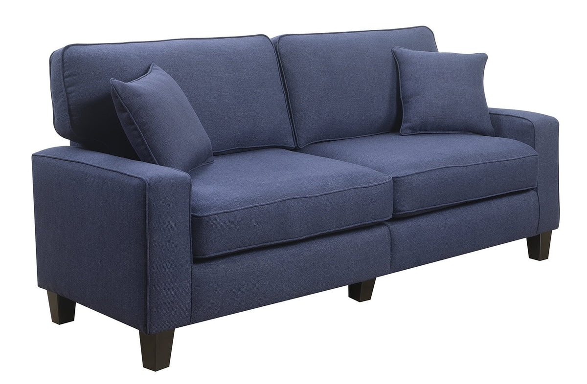 Navy Blue Fabric Sofa H19657