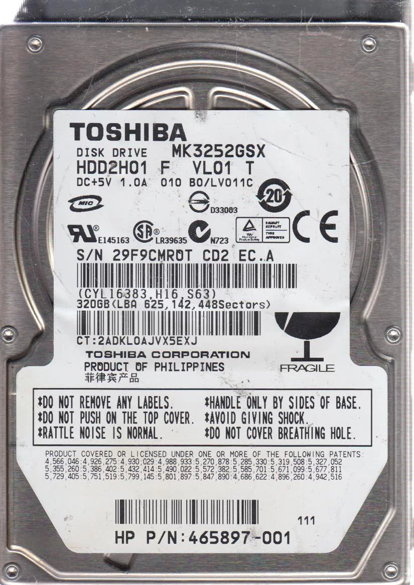 320GB SATA 2.5 Hard Drive Y63716