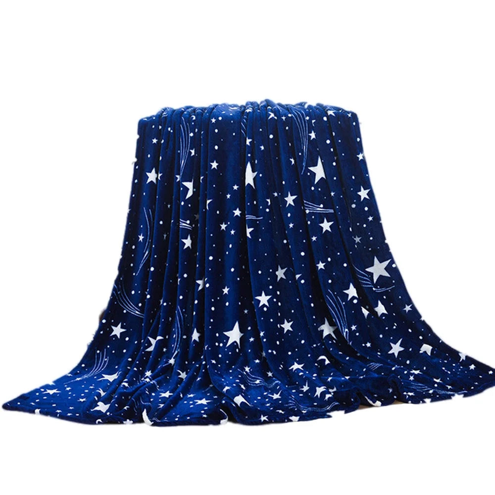 Dark Blue Micro Plush Fleece Throw Blanket P124045