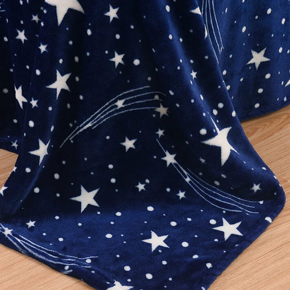 Dark Blue Micro Plush Fleece Throw Blanket P124045