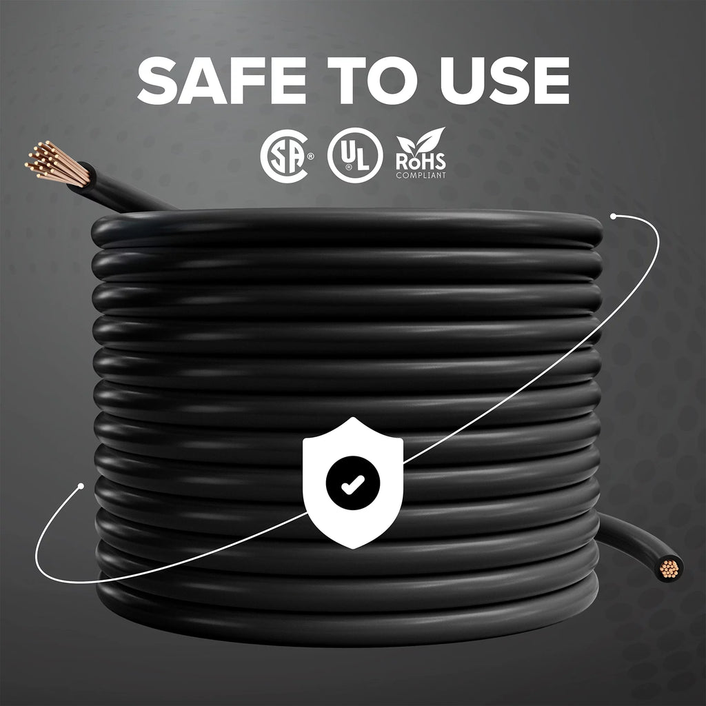 14 AWG Insulated Stranded Copper THHN / THWN Wire Black S90208