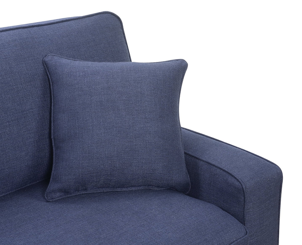 Navy Blue Fabric Sofa H19657