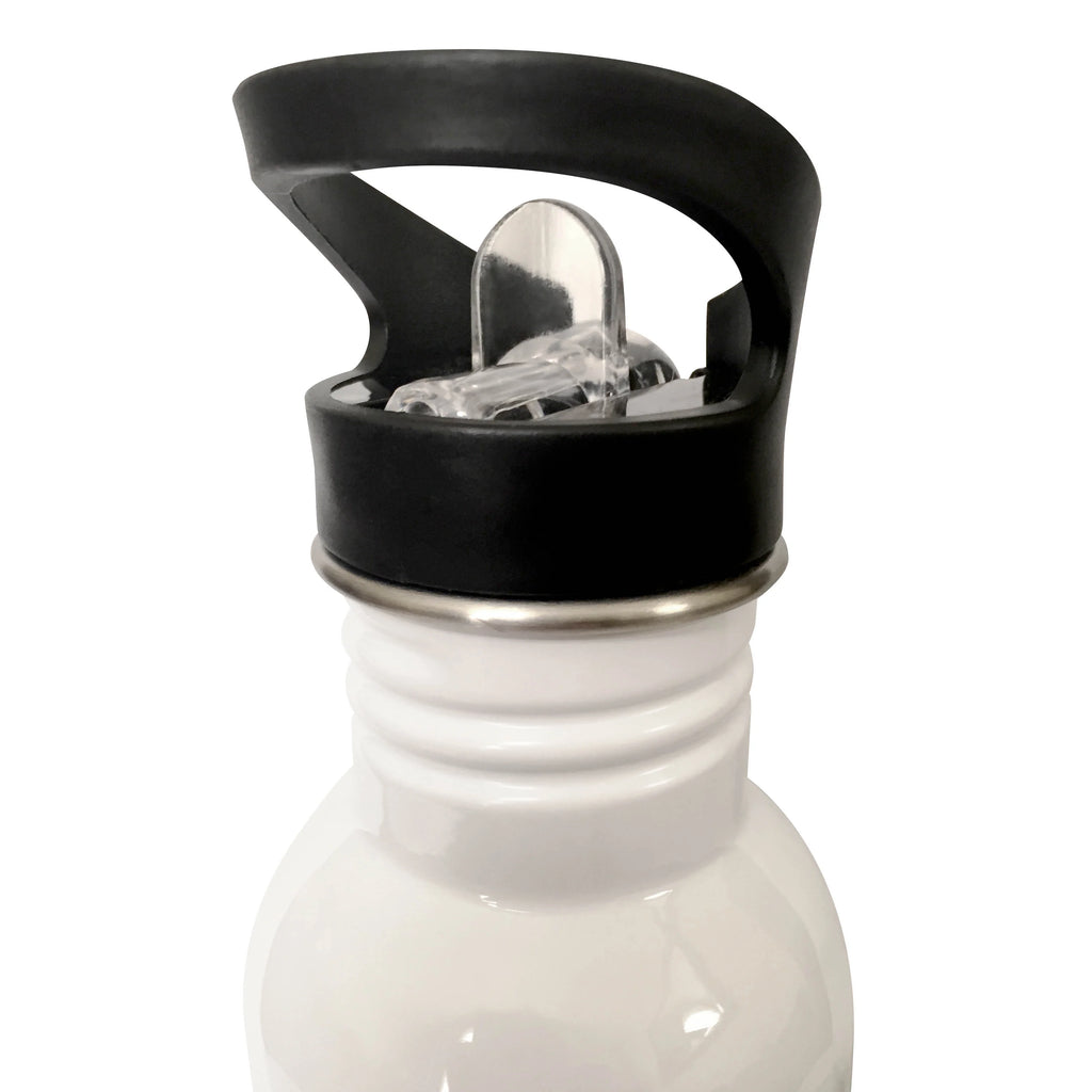 Blue and White Straw Water Bottle, 21-ounce P222