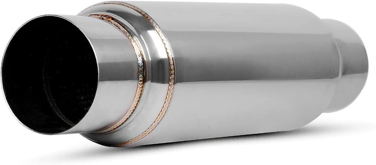 3 Inch Inlet Single Chamber Stainless Steel Glasspack Muffler Pack of 2 U9162