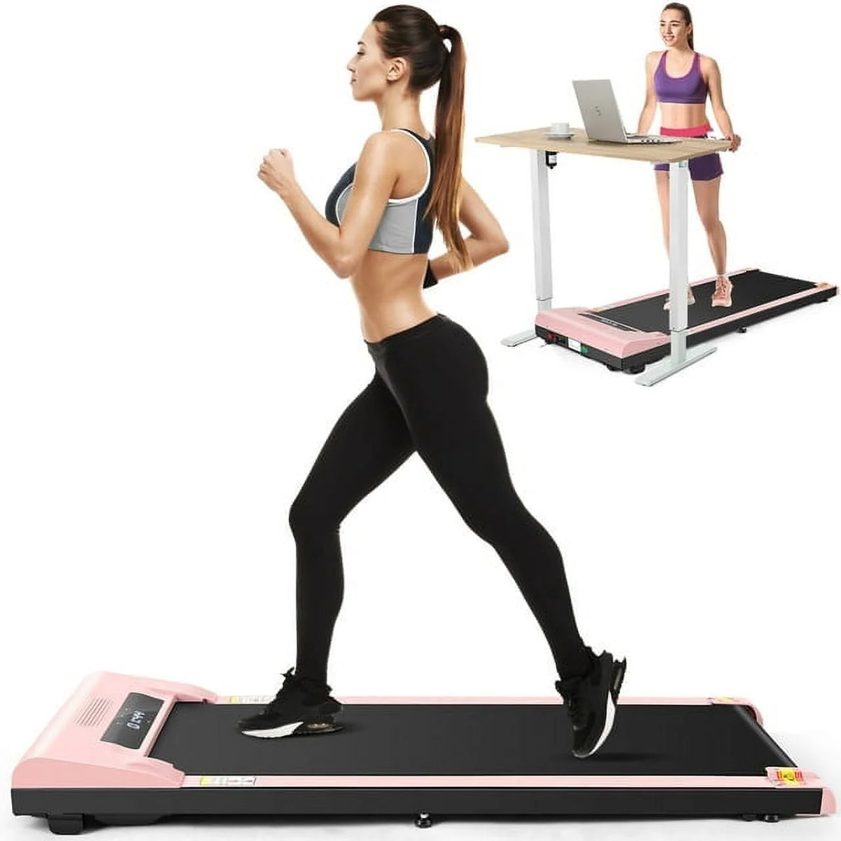 Walking Pad Treadmill Under Desk Electric Jogging Running Machine with LED Display K196