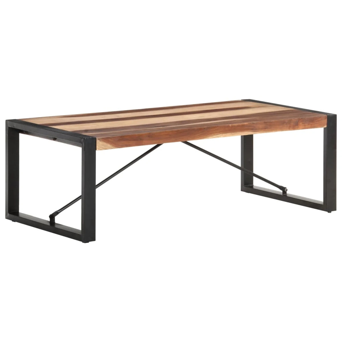 Acacia Wood Coffee Table with Steel Legs A498042