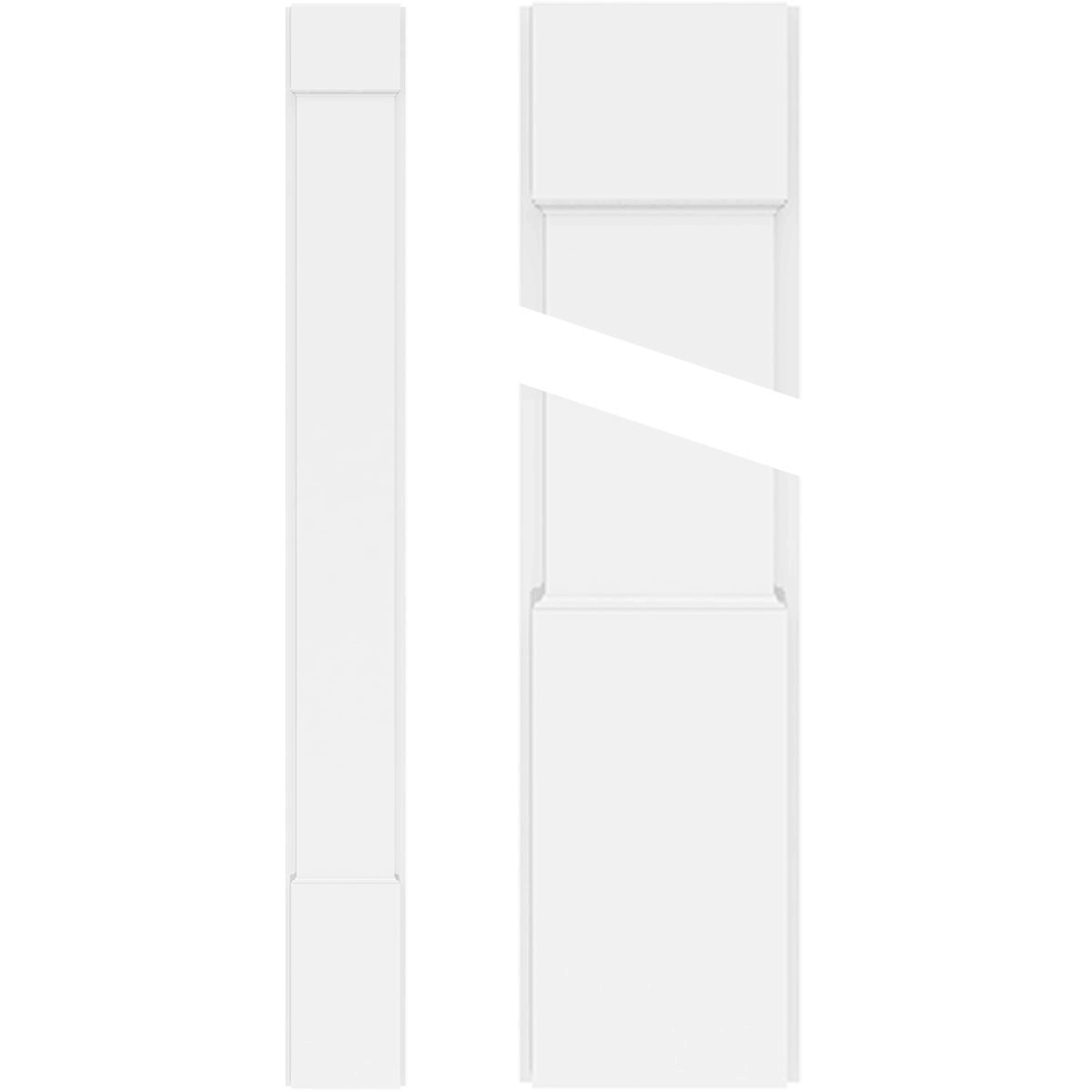Plain PVC Pilaster with Standard Capital & Base (Pair) O58833