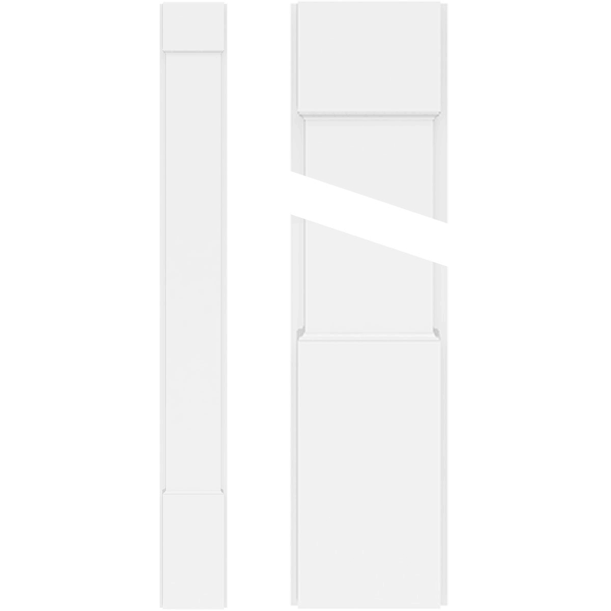 Plain PVC Pilaster with Standard Capital & Base (Pair) O58833