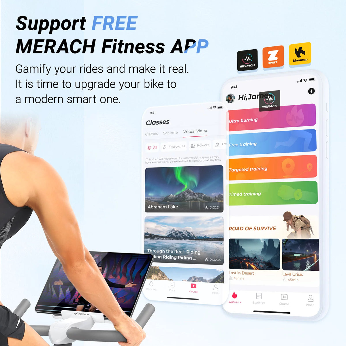 Stationary Exercise Bike Magnetic Bluetooth J565