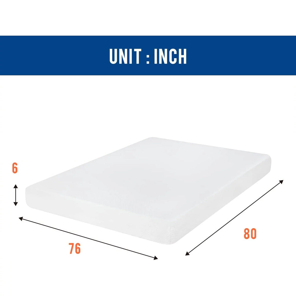 King 6 inch Gel Memory Foam Mattress U617787