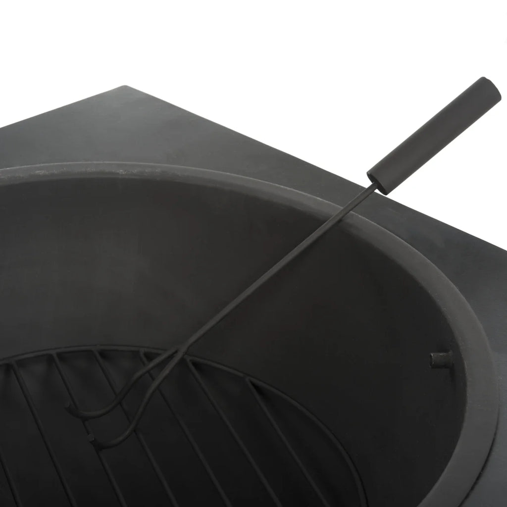 Outdoor Modern Square Fire Pit with Cover T338019