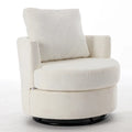 Beige Chenille Swivel Barrel Armchair S520897