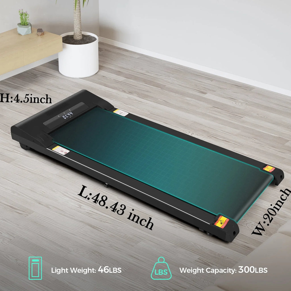 Walking Pad Treadmill Under Desk Electric Jogging Running Machine with LED Display K196