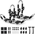 Kayak Roof Rack 4-in-1 Car Roof Carrier Rack, Folding J Bar for 2 Kayaks, Canoe, Surfboard, SUP L817