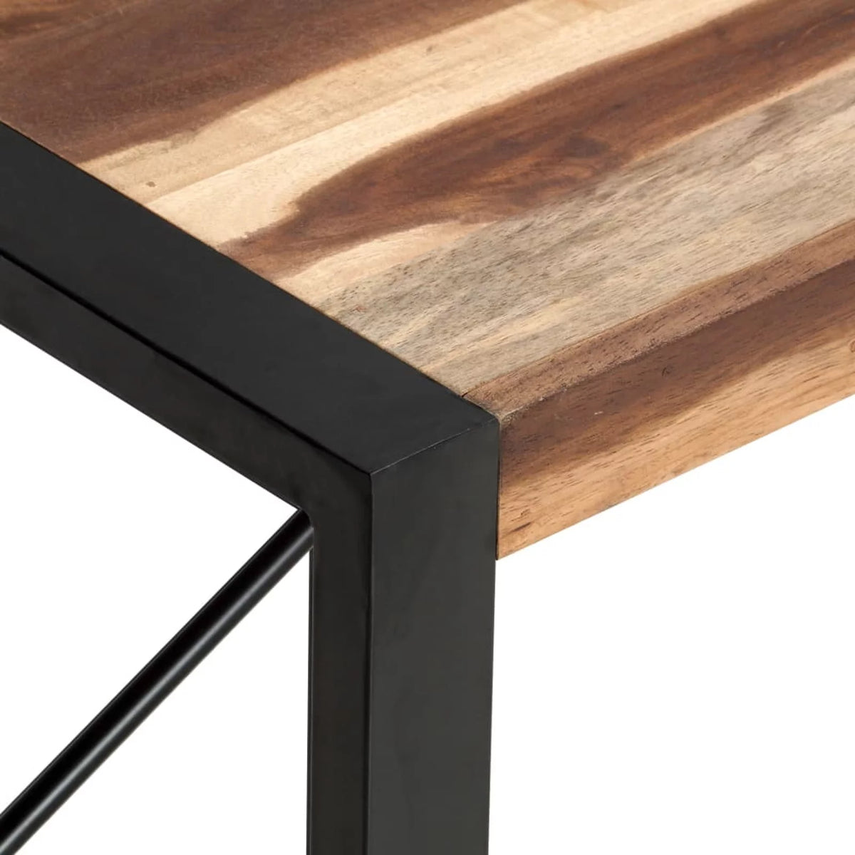 Acacia Wood Coffee Table with Steel Legs A498042