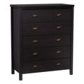 Black 5 Drawer Engineered Wood Dresser E35295