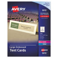 Ivory Embossed Tent Card, 3.5 x 11, 50 Sheets C41236