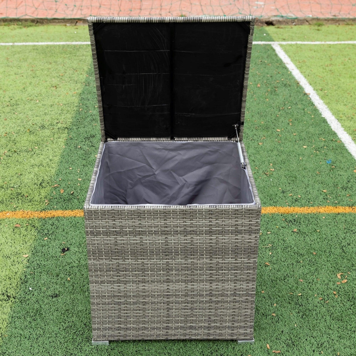 4 Piece Patio Sectional Wicker Rattan Outdoor Furniture Sofa Set Grey F8864