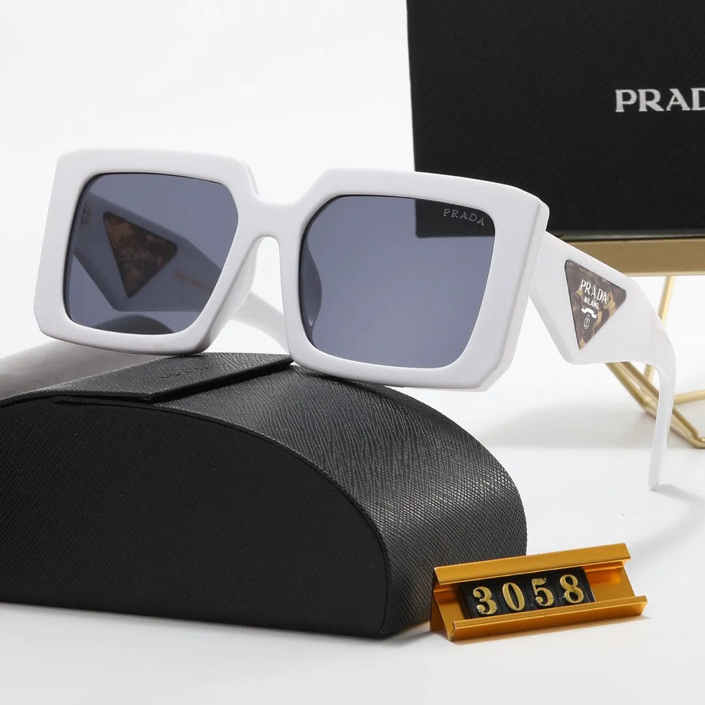 Triangle Letter Leopard Print Polarized Sunglasses A320063