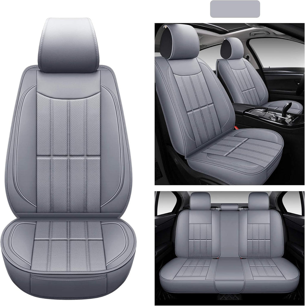 Leather Car Seat Covers, Universal Non-Slip Waterproof Full Set R51520