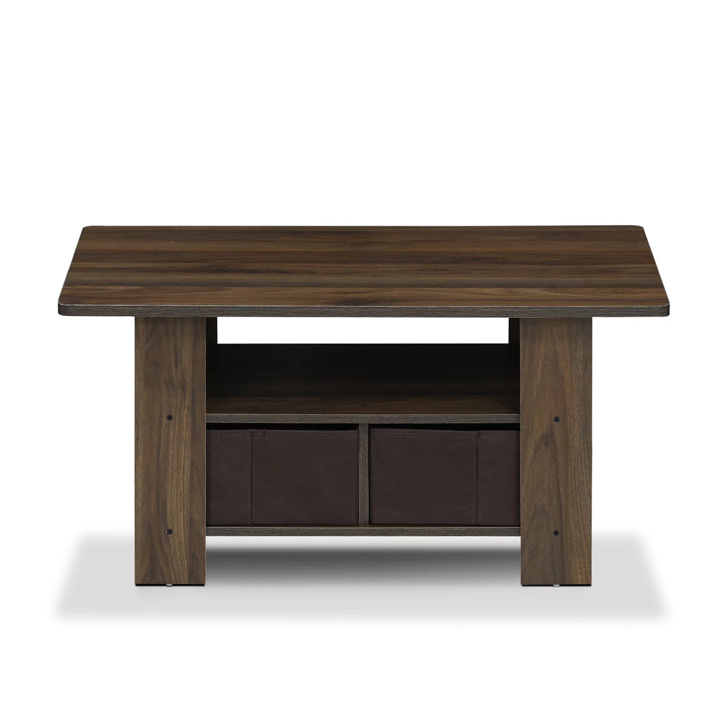 Wood Coffee Table with Bin Drawer B6949