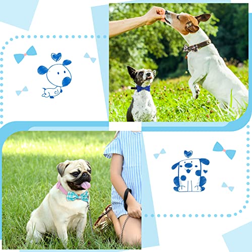 16 Pieces Dog Bow Ties Collar Attachment with Rubber Bands W482054