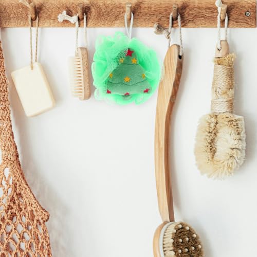4 Pcs Christmas Exfoliating Loofah Bath Balls V60361