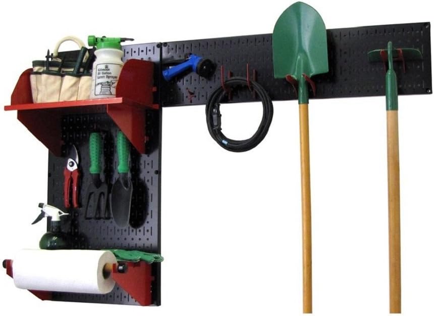 Gray Pegboard Garden Tool Organizer Kit Y958