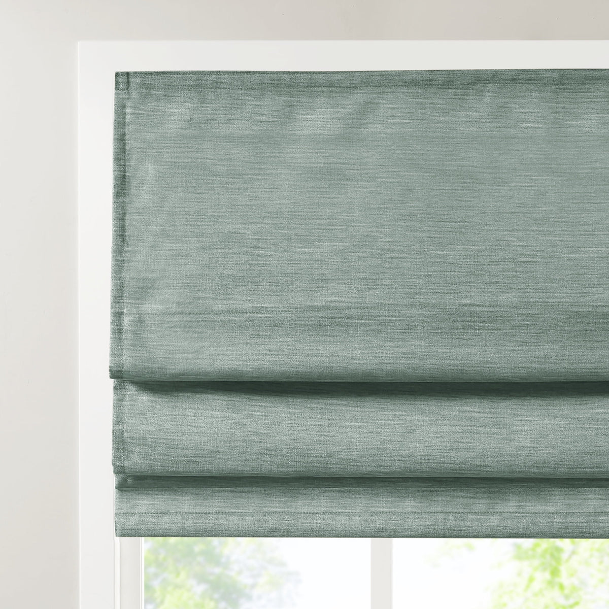 Green Cordless Roman Shade, 35"x64" P706869