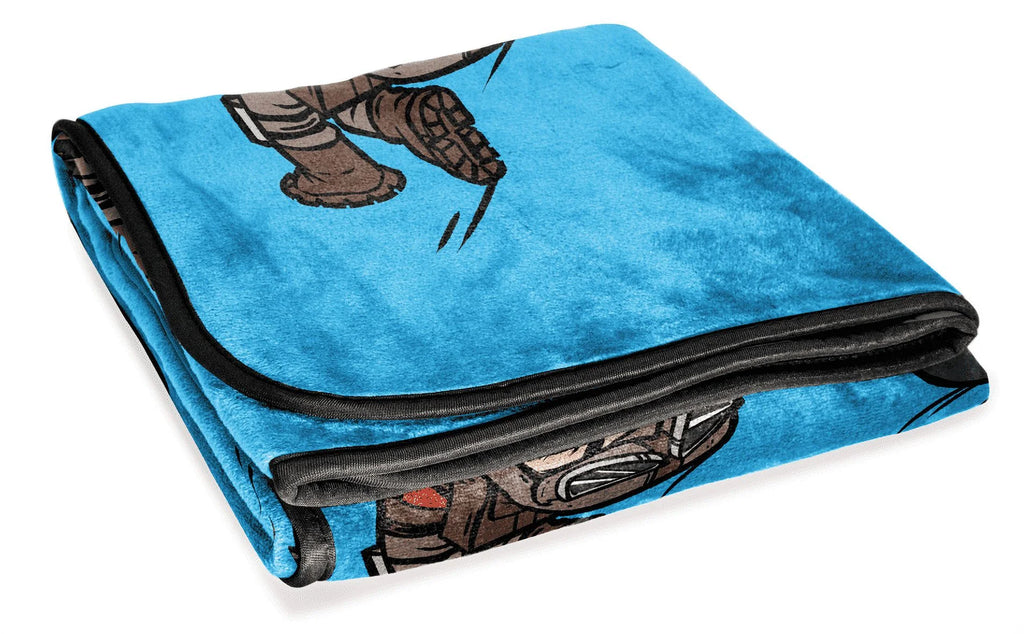 Blue Microfiber Throw Z3492