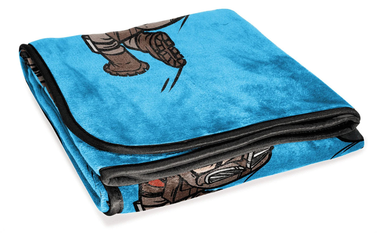 Blue Microfiber Throw Z3492