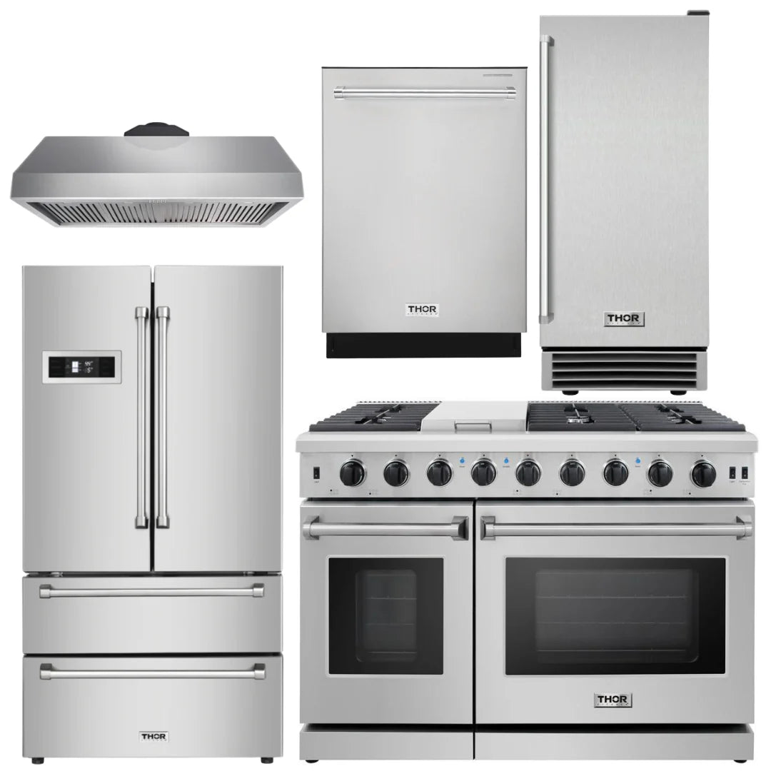 48 Gas Range, Range Hood, Refrigerator, Dishwasher, Ice Maker P720