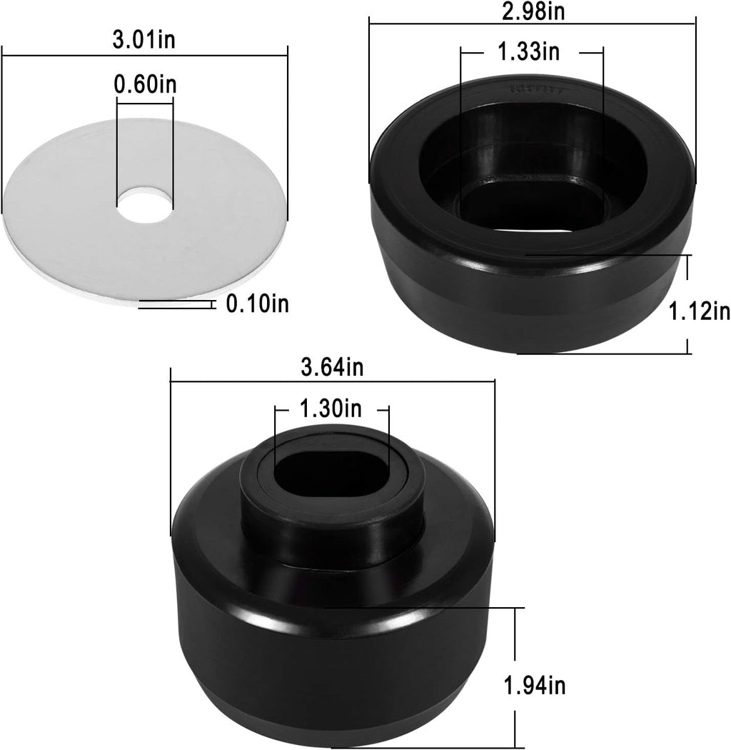 24Pcs Black Polyurethane Body and Cab Mount Bushing Kit V539279
