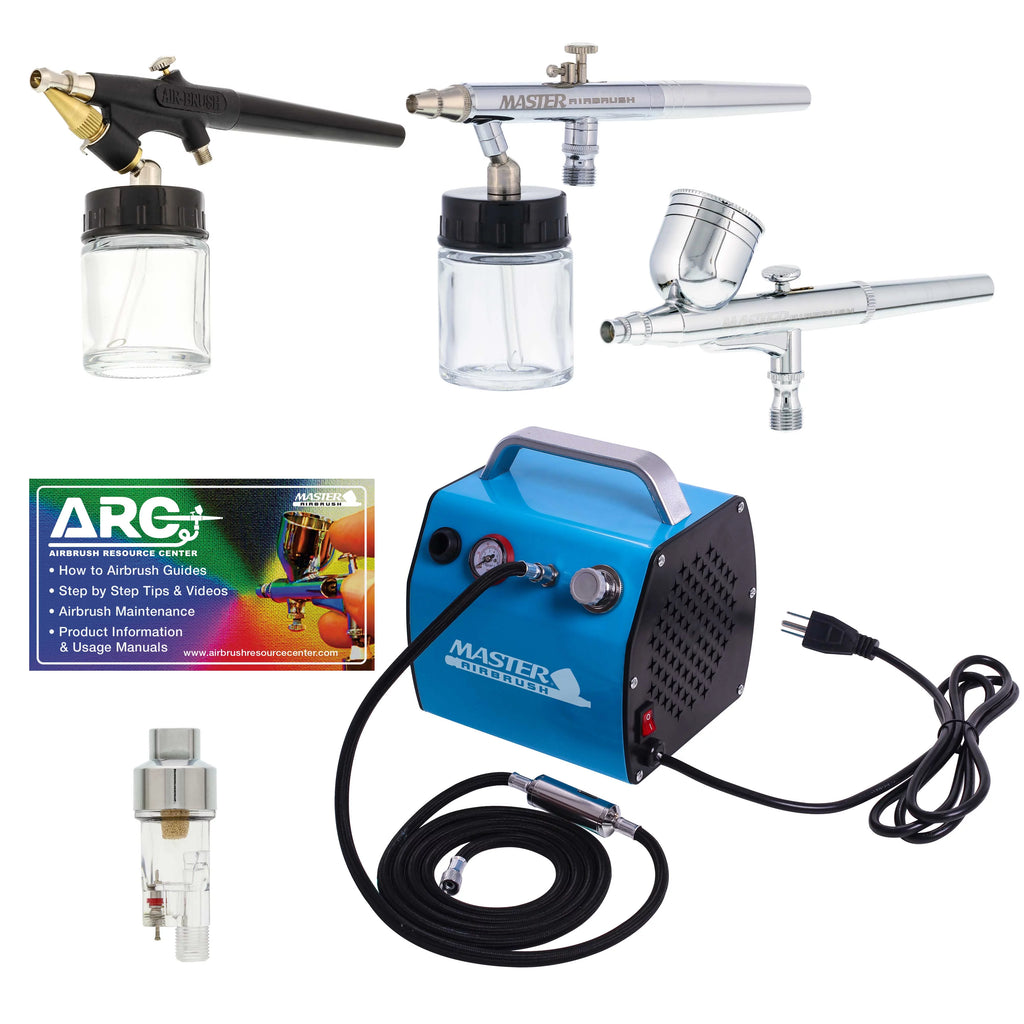 Multi-purpose Professional Airbrushing System with 3 Airbrushes M727727