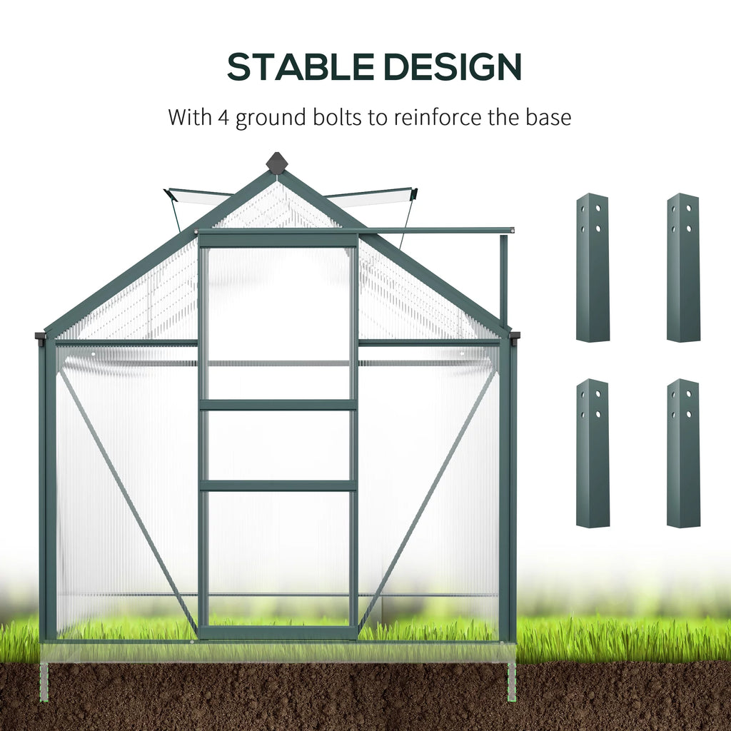 6' x 10' x 7' Polycarbonate Walk-in Greenhouse P218971