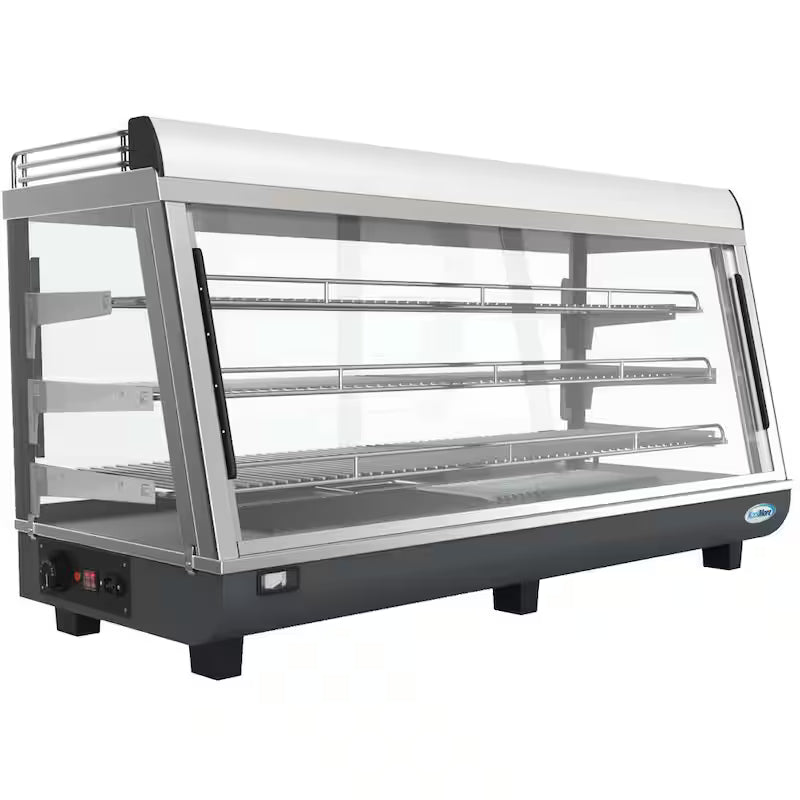 6.5 cu. Ft. 3 Shelf Stainless Steel Food Warmer Display Case T1026