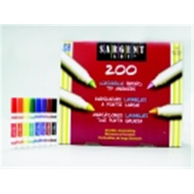 200 Pc Non-Toxic Washable Marker Classroom Pack Conical Tip X797552