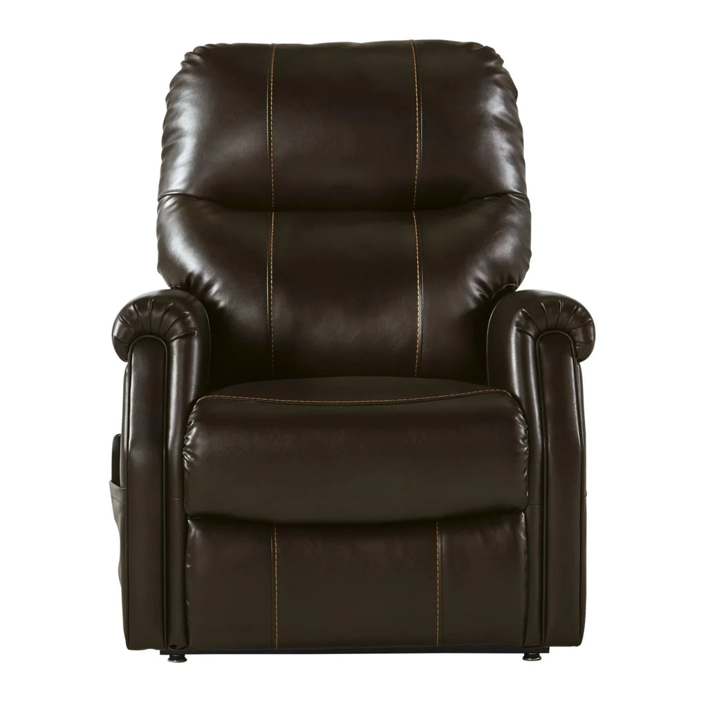 Brown Power Lift Recliner with Tufted Back U5807