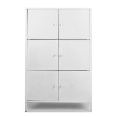 White 6-Door Metal Floor Cabinet Q677399