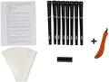 Midsize Black Golf Grips with Grip Tape and Instructions H64282
