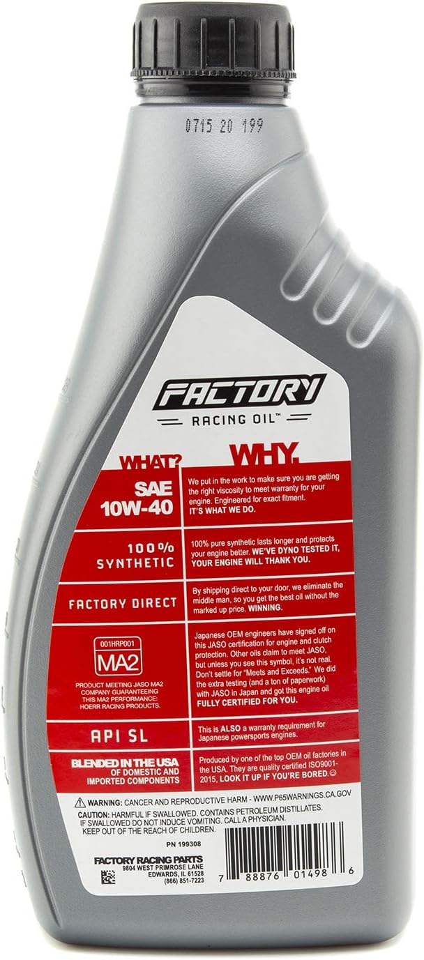 SAE 10W-40 Full Synthetic Oil Change Kit, 4 Quarts of Oil, 1 Filter, 1 Crush Washer, 1 Funnel, Pack of 2 I140422