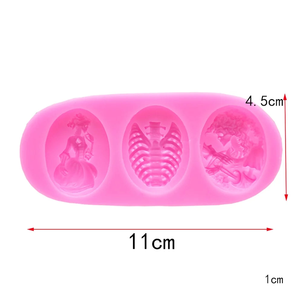 Pink Silicone Skull Chocolate Mold X60704