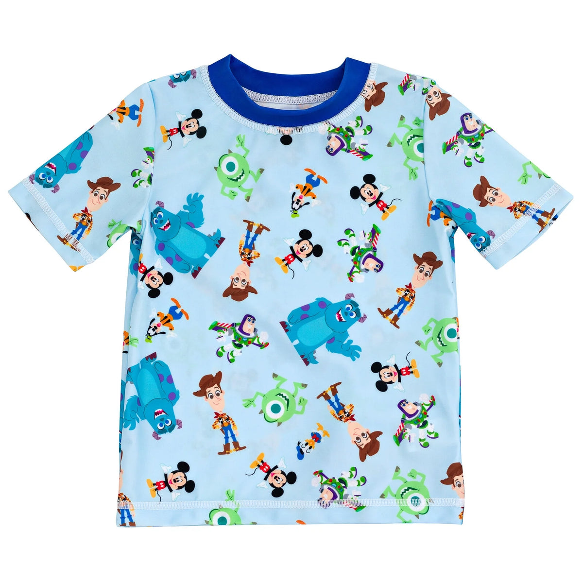 Toddler Boys Rash Guard and Swim Trunks Outfit Set E5437
