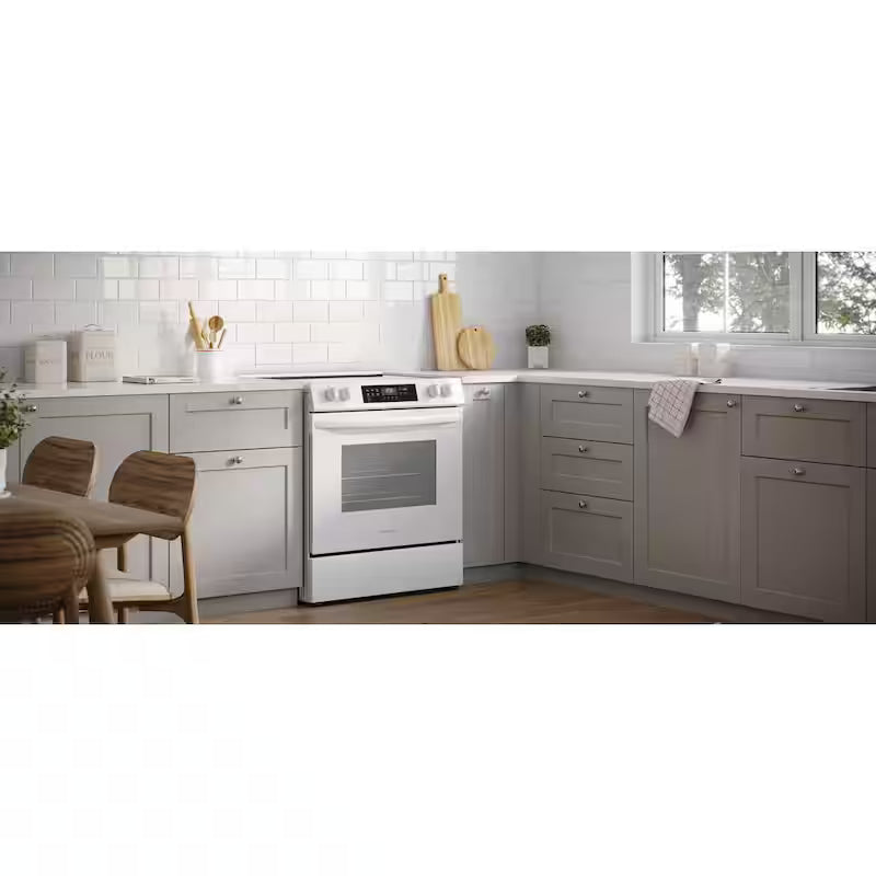 5-Element Slide-In Electric Range with Steam Clean in White J261