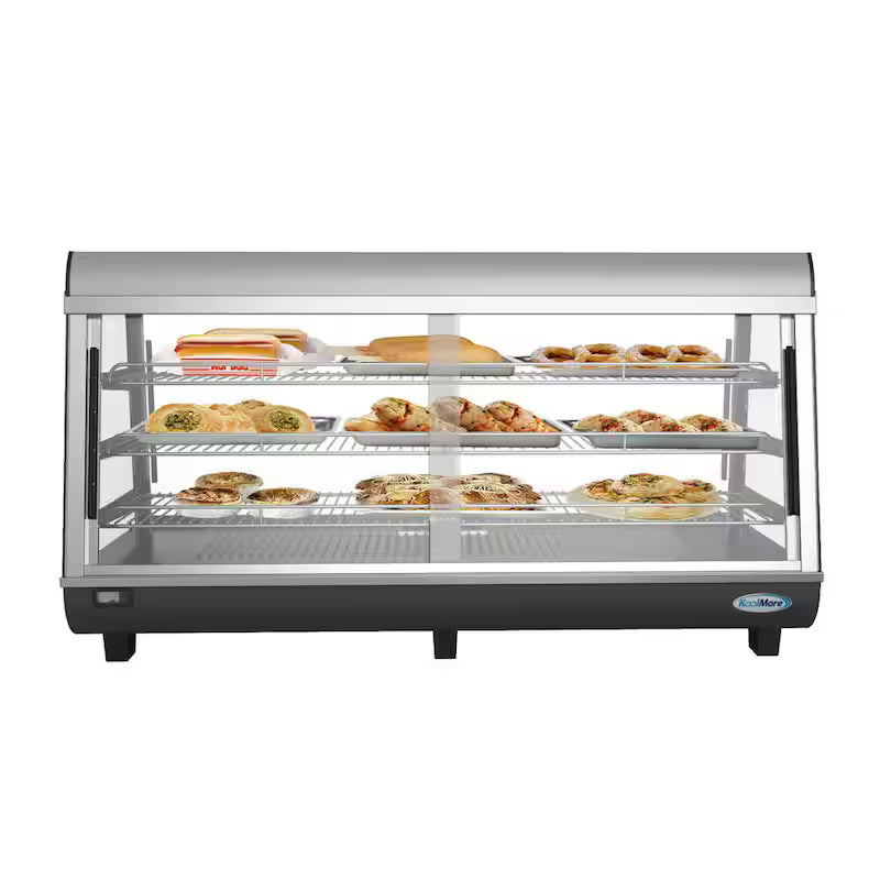 6.5 cu. Ft. 3 Shelf Stainless Steel Food Warmer Display Case T1026