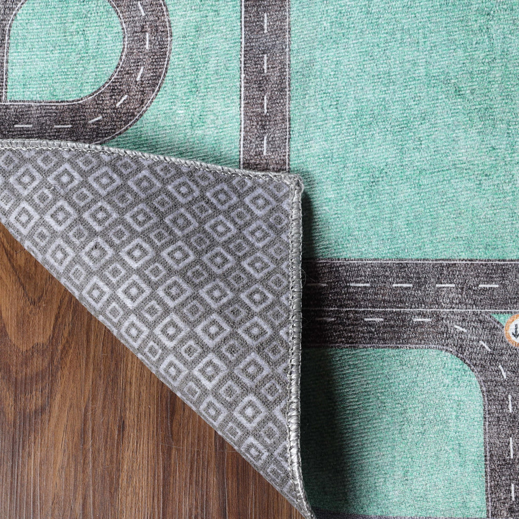Pine Green 8' x 10' Kids Indoor Area Rug X525