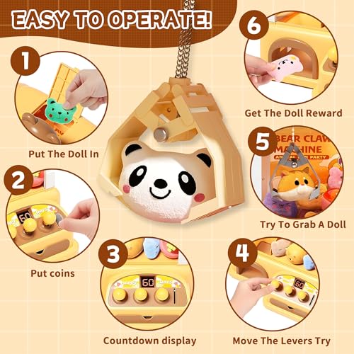 Mini Vending Arcade Capsule Claw Machine with LED Lights O57123