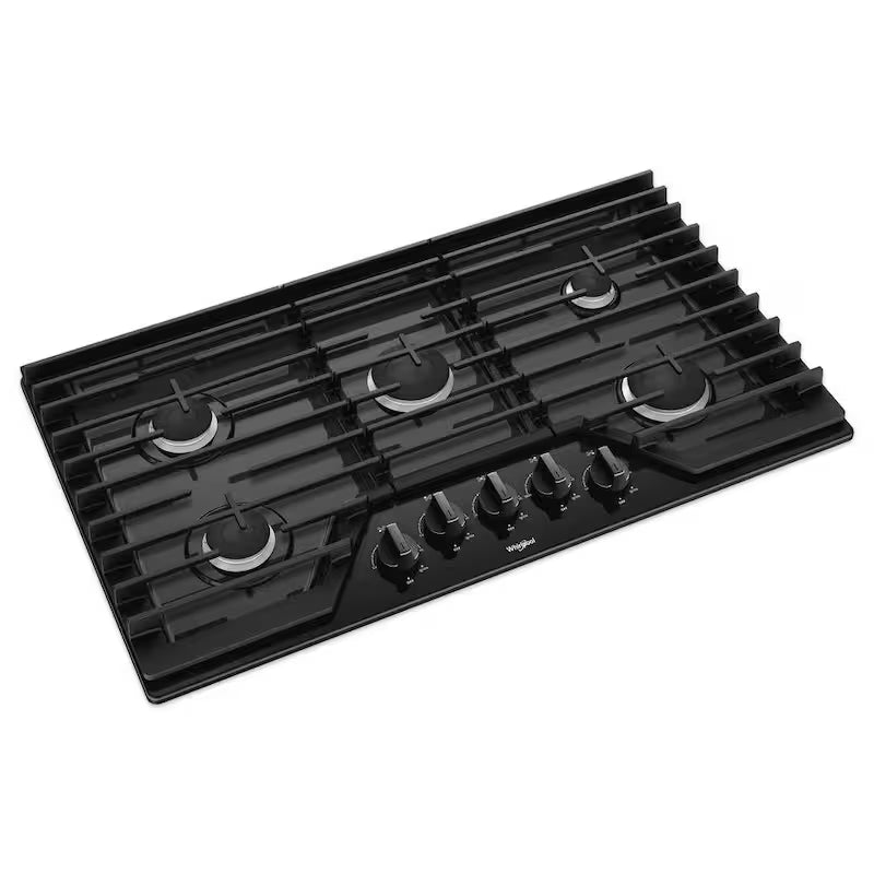 Black 5 Burner Gas Cooktop with Cast-Iron Grates Y77504
