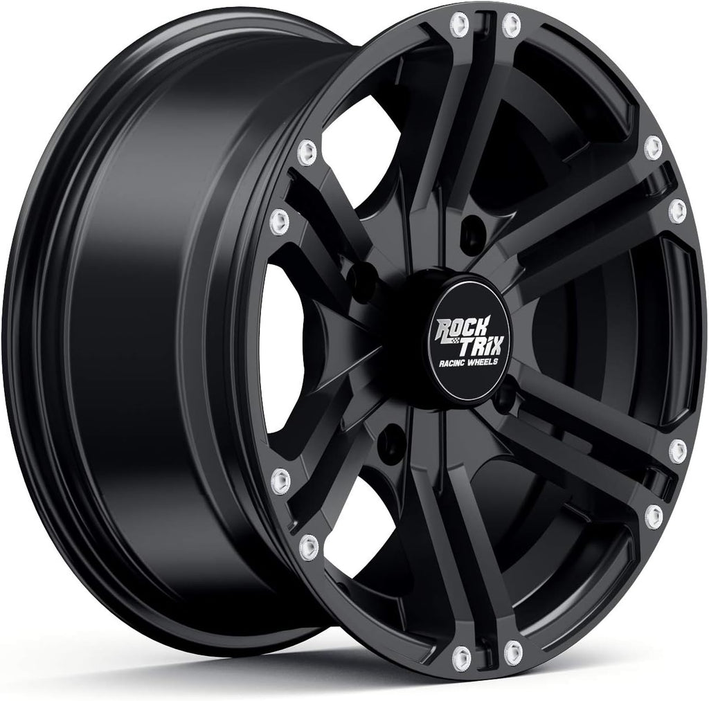 Matte Black 14x7 ATV Wheels Rims Set of 4 Y156470